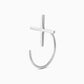 croix | croix | Boucles d'oreilles percées | Argent sterling | Grand
