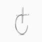 croix | croix | Boucles d'oreilles percées | Argent sterling | Grand
